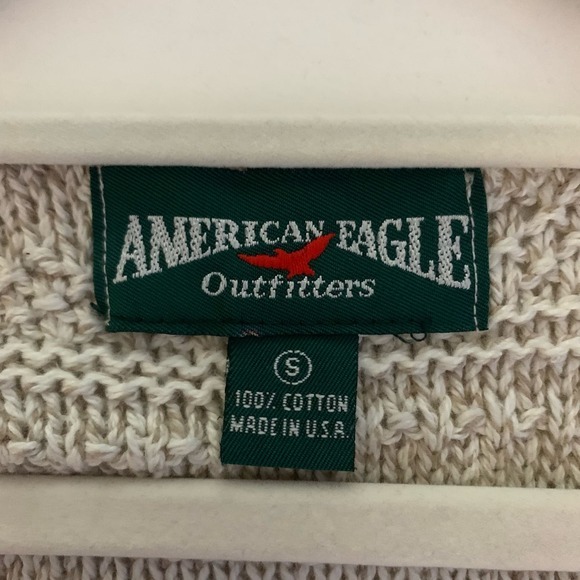 AMERICAN EAGLE Vintage Knit Button Up Preppy Nerdy School Girl Cozy Vest - Picture 10 of 12